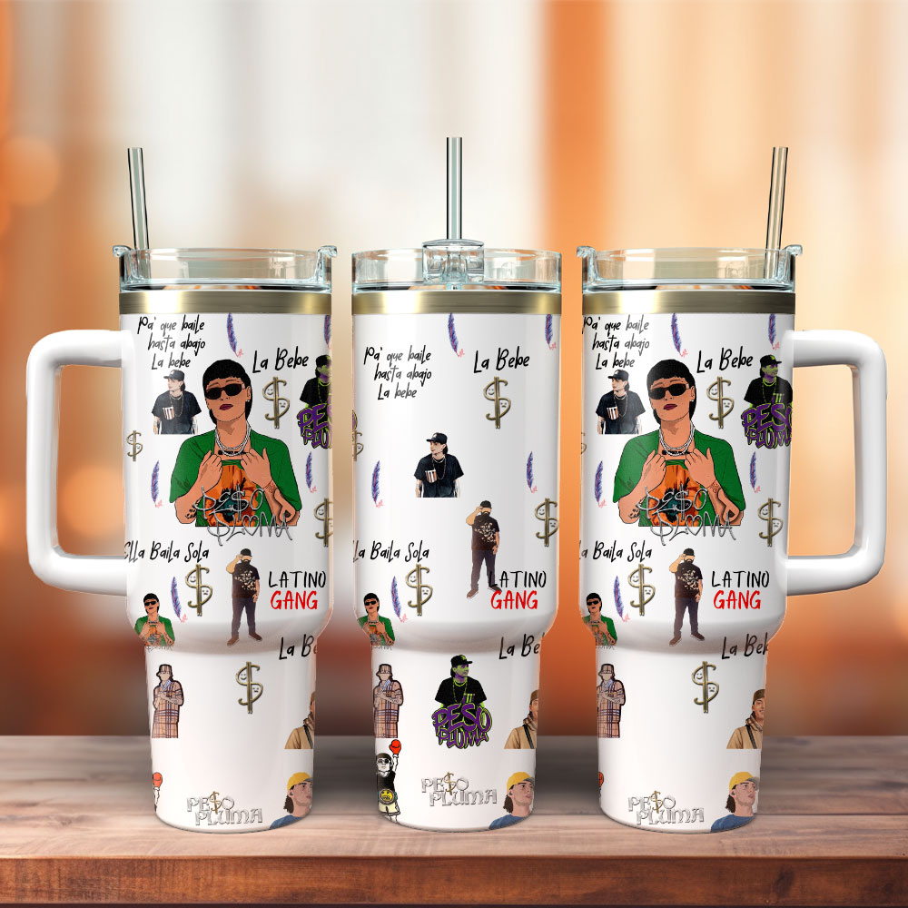 Peso Pluma Music Custom Stanley Cup 40 oz 30 oz Tumbler With Handle