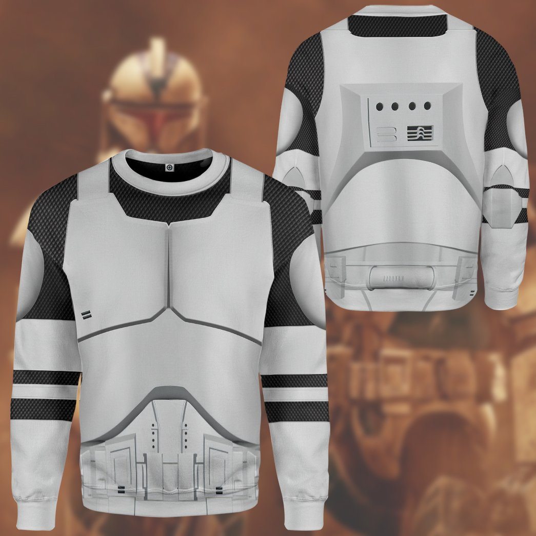 Phase 1 Clone Trooper Costume Hoodie Sweatshirt T-Shirt Sweatpants Tracksuit - Stormmerch Exclusive