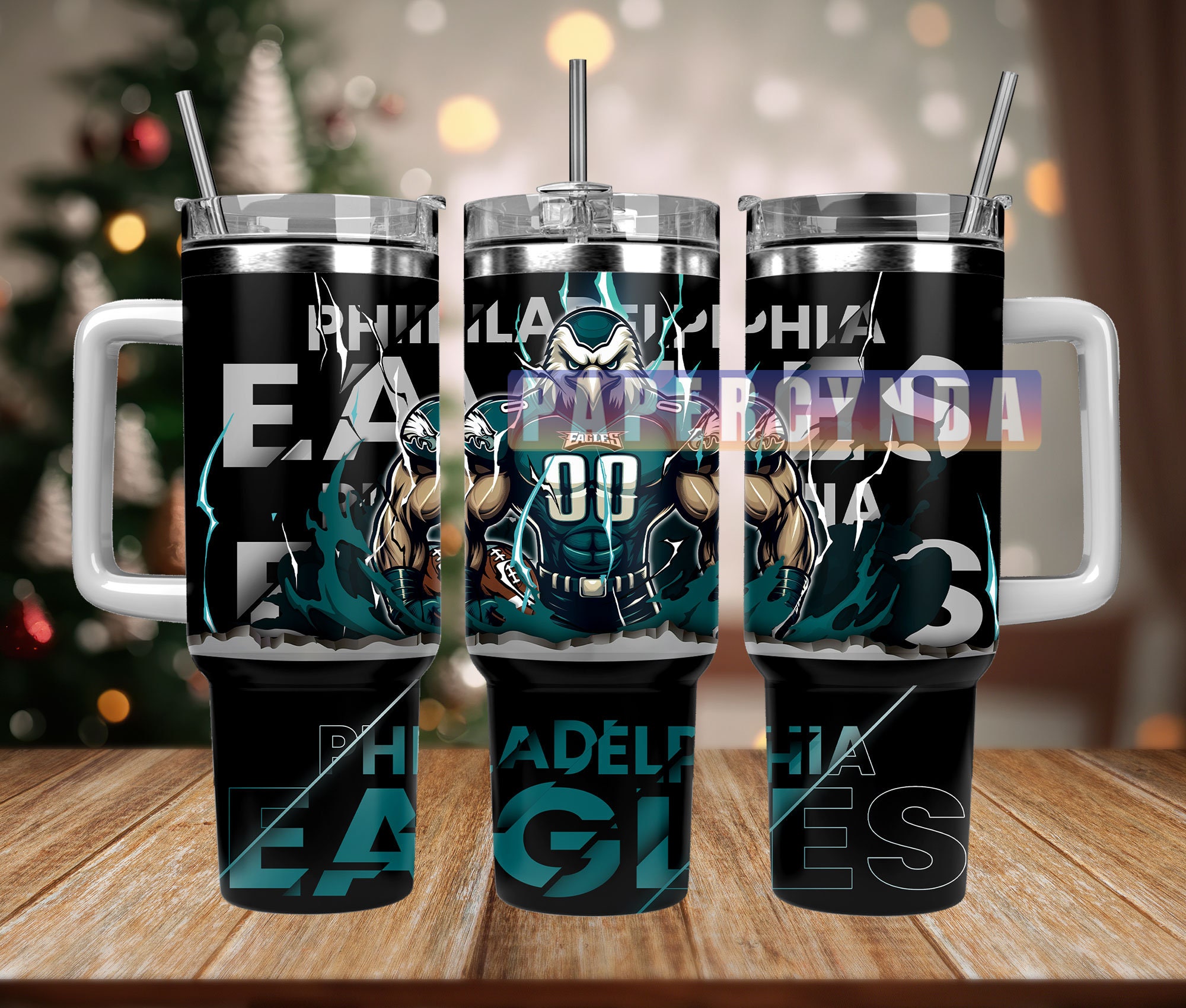 Philadelphia Eagles Custom Stanley Cup 40 oz 30 oz Tumbler With Handle