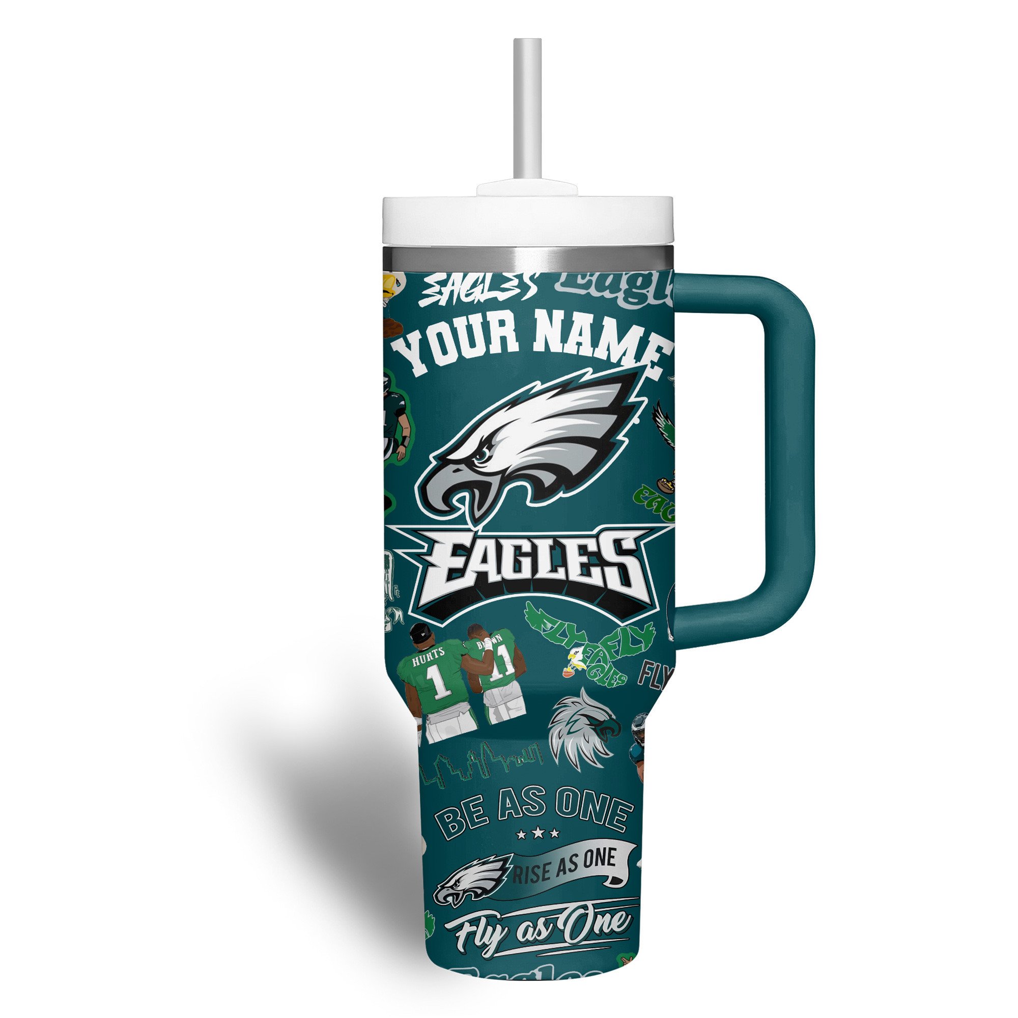 Philadelphia Eagles NFL Custom Stanley Cup 40 oz 30 oz Tumbler With Handle