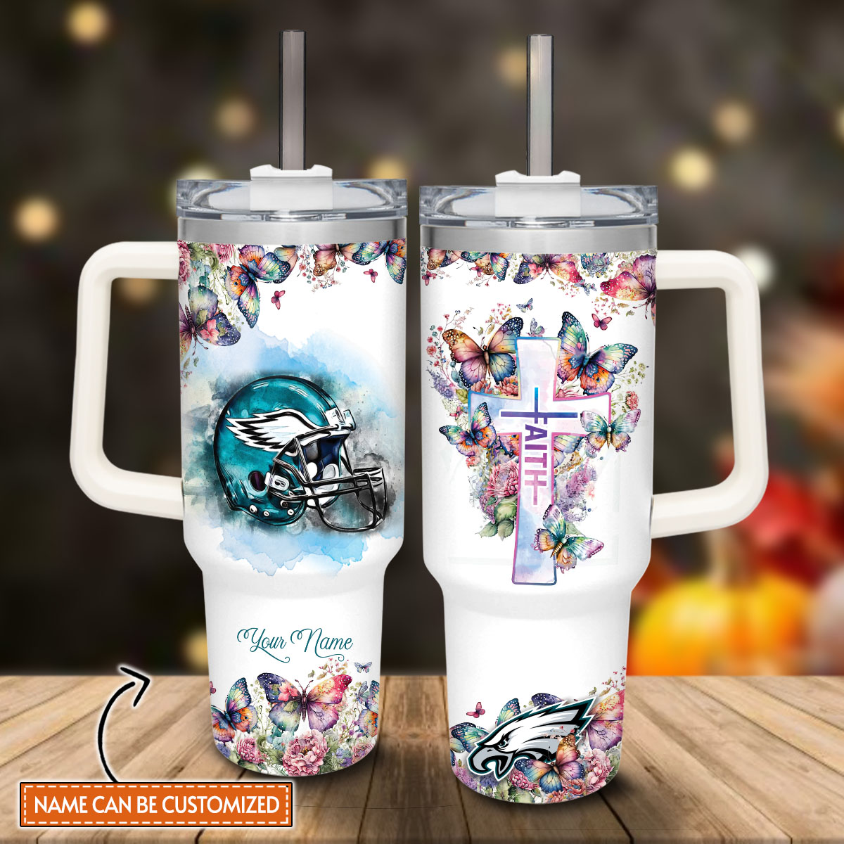 Philadelphia Eagles NFL Custom Stanley Cup 40 oz 30 oz Tumbler With Handle