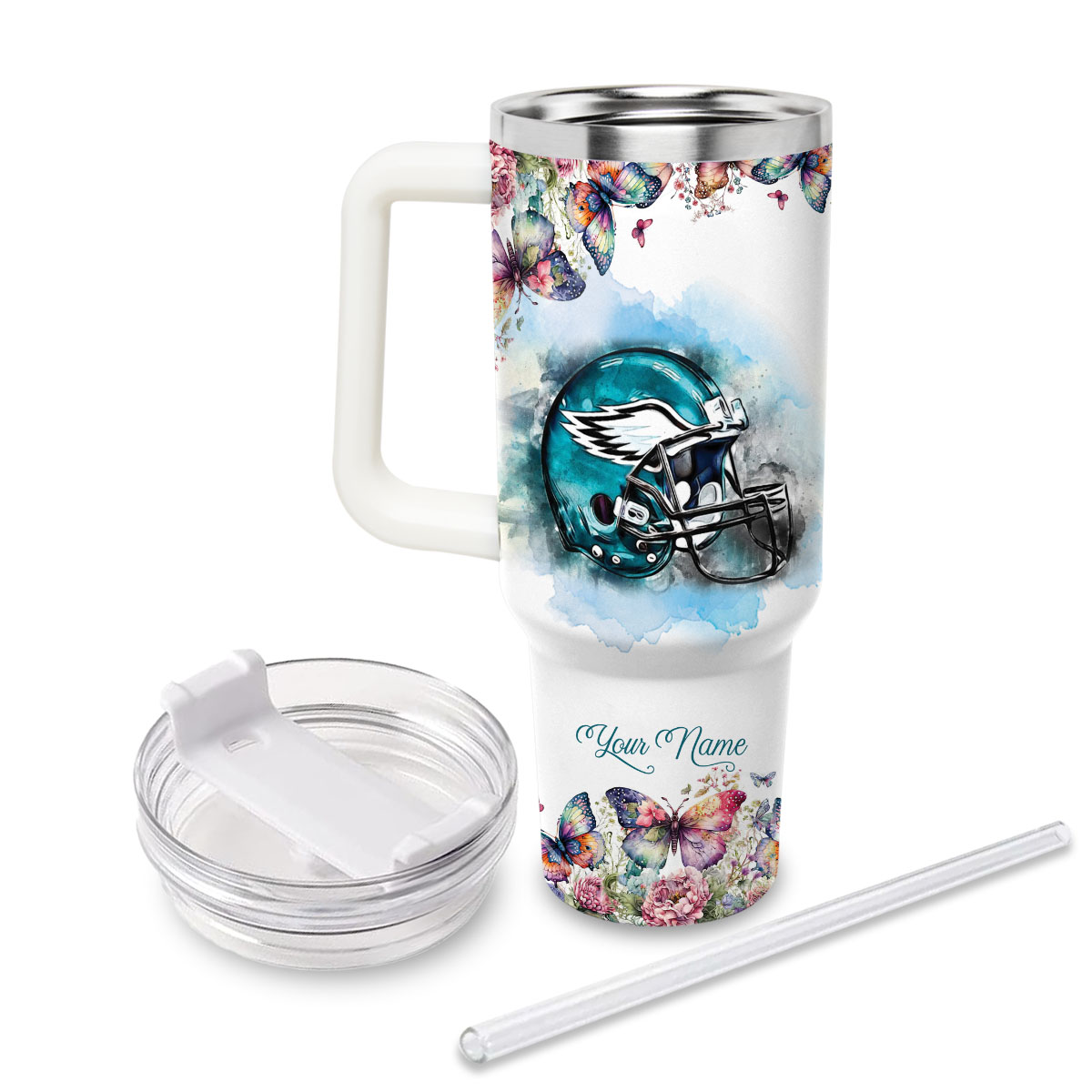 Philadelphia Eagles NFL Custom Stanley Cup 40 oz 30 oz Tumbler With Handle