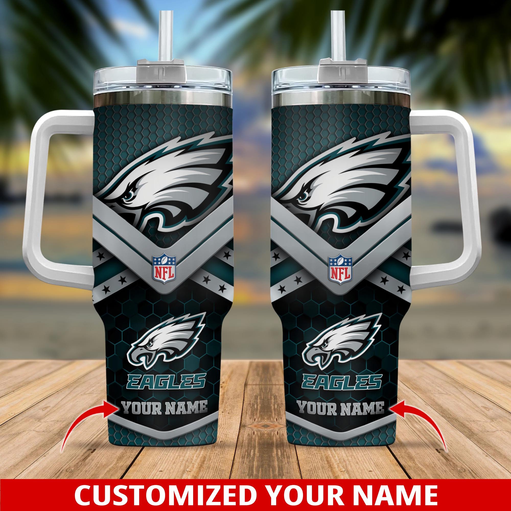 Philadelphia Eagles NFL Custom Stanley Cup 40 oz 30 oz Tumbler With Handle