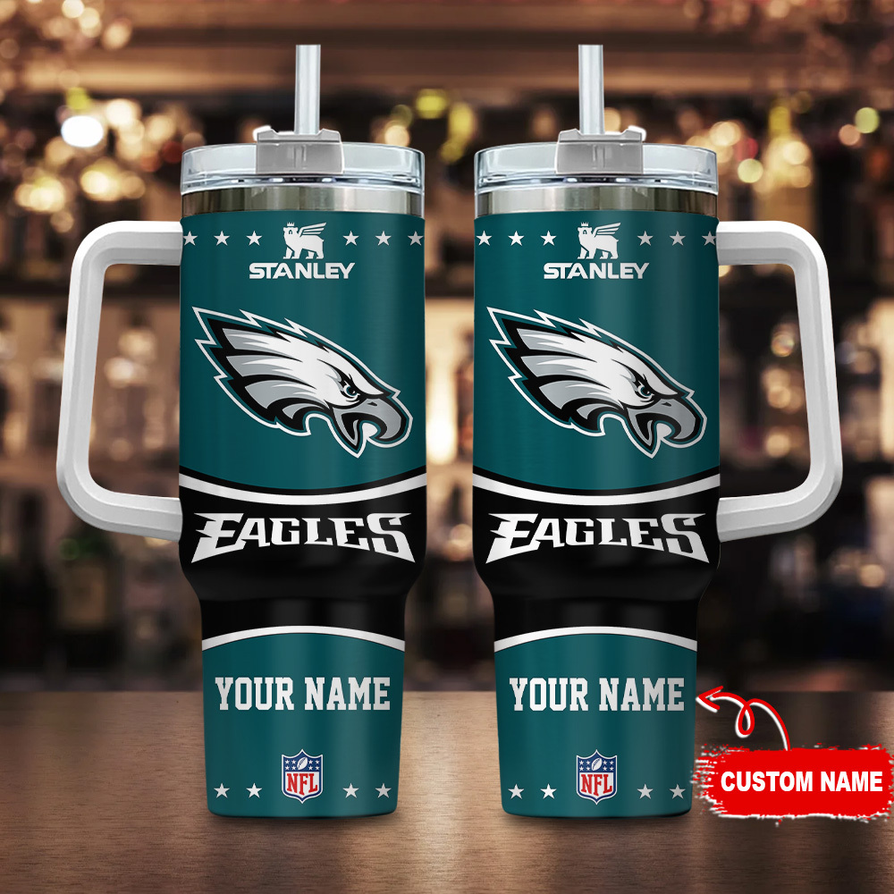 Philadelphia Eagles NFL Custom Stanley Cup 40 oz 30 oz Tumbler With Handle