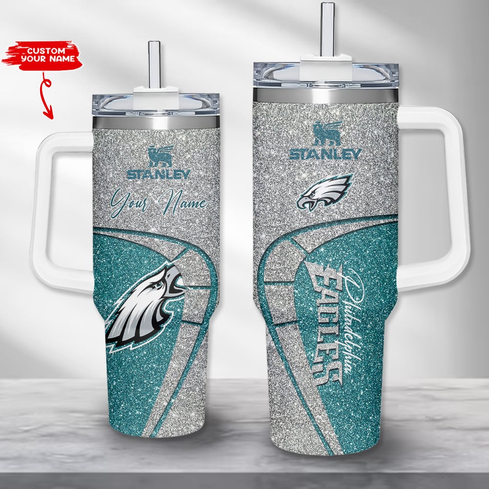 Philadelphia Eagles NFL Custom Stanley Cup 40 oz 30 oz Tumbler With Handle