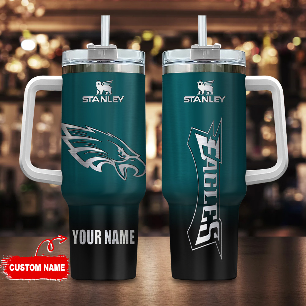 Philadelphia Eagles NFL Custom Stanley Cup 40 oz 30 oz Tumbler With Handle