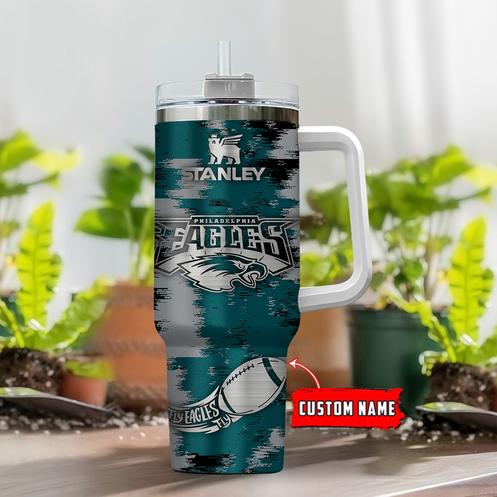 Philadelphia Eagles NFL Custom Stanley Cup 40 oz 30 oz Tumbler With Handle