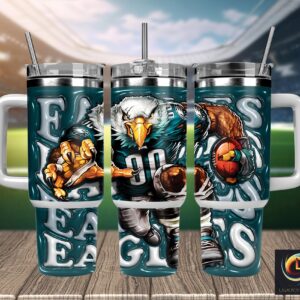 Philadelphia Eagles NFL Mascot Custom Stanley Cup 40 oz 30 oz Tumbler With Handle
