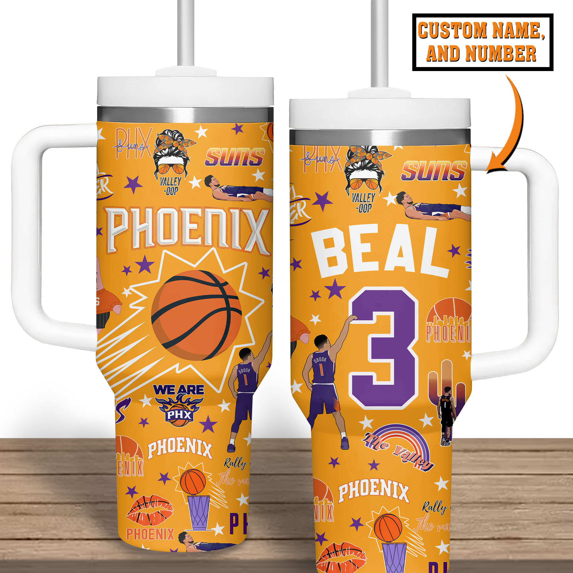 Phoenix Suns NBA Custom Stanley Cup 40 oz 30 oz Tumbler With Handle