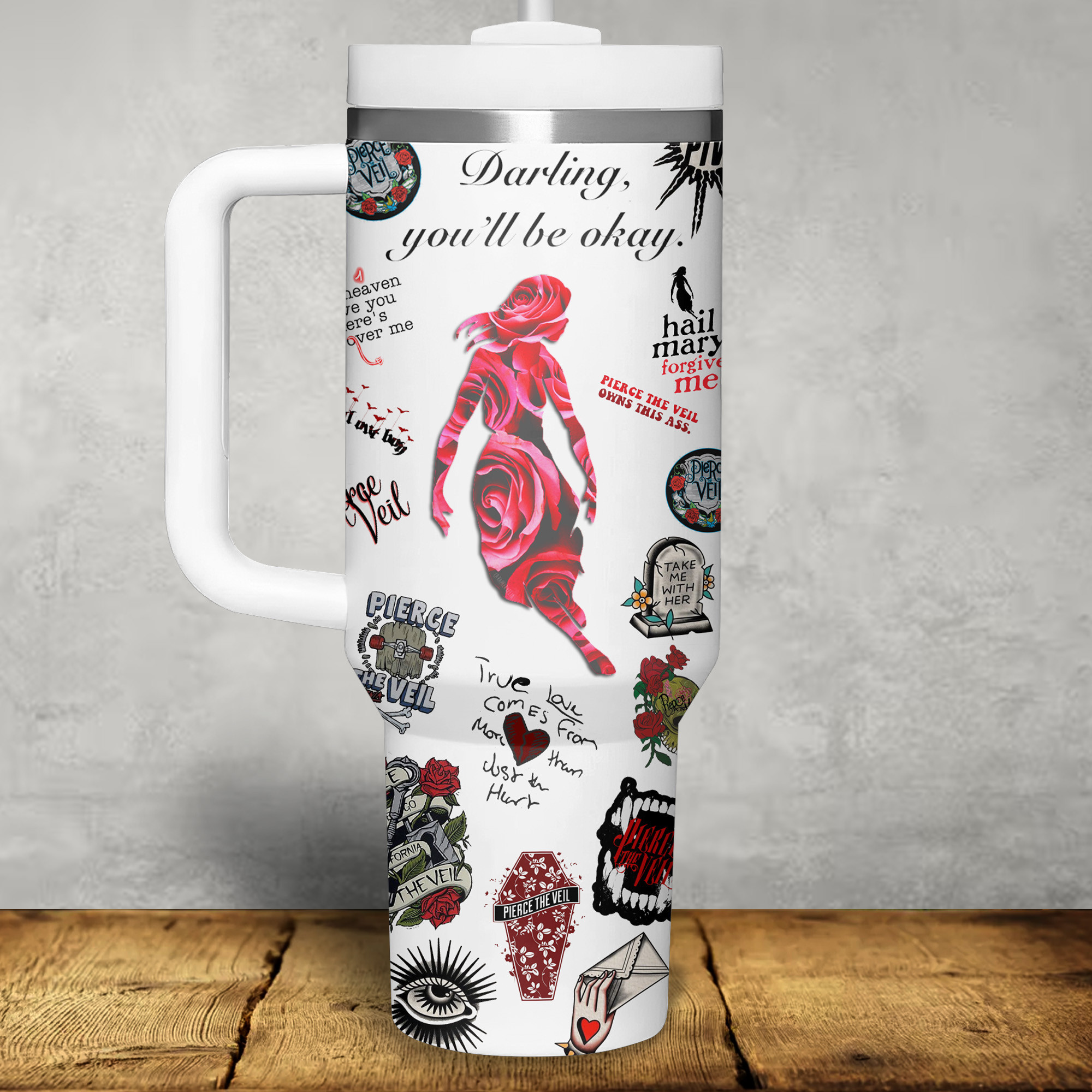 Pierce The Veil Music Custom Stanley Cup 40 oz 30 oz Tumbler With Handle