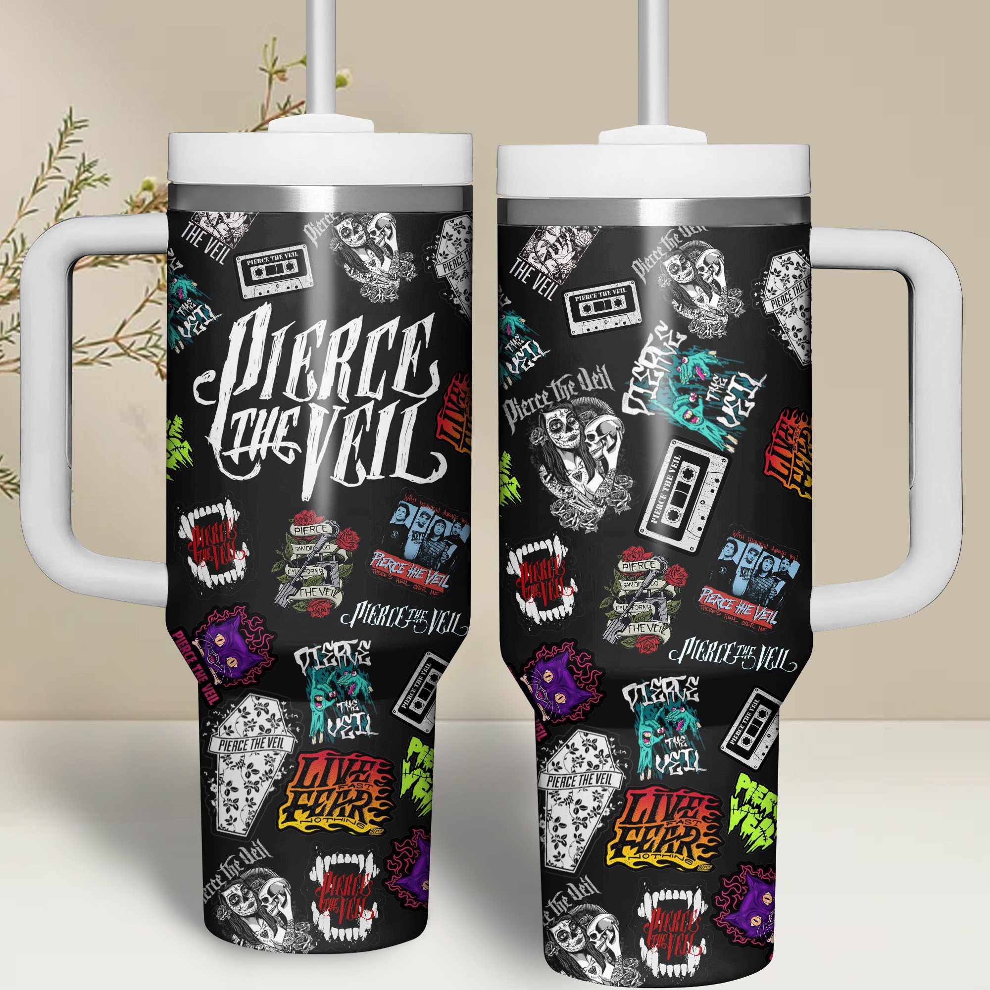 Pierce The Veil Music Custom Stanley Cup 40 oz 30 oz Tumbler With Handle