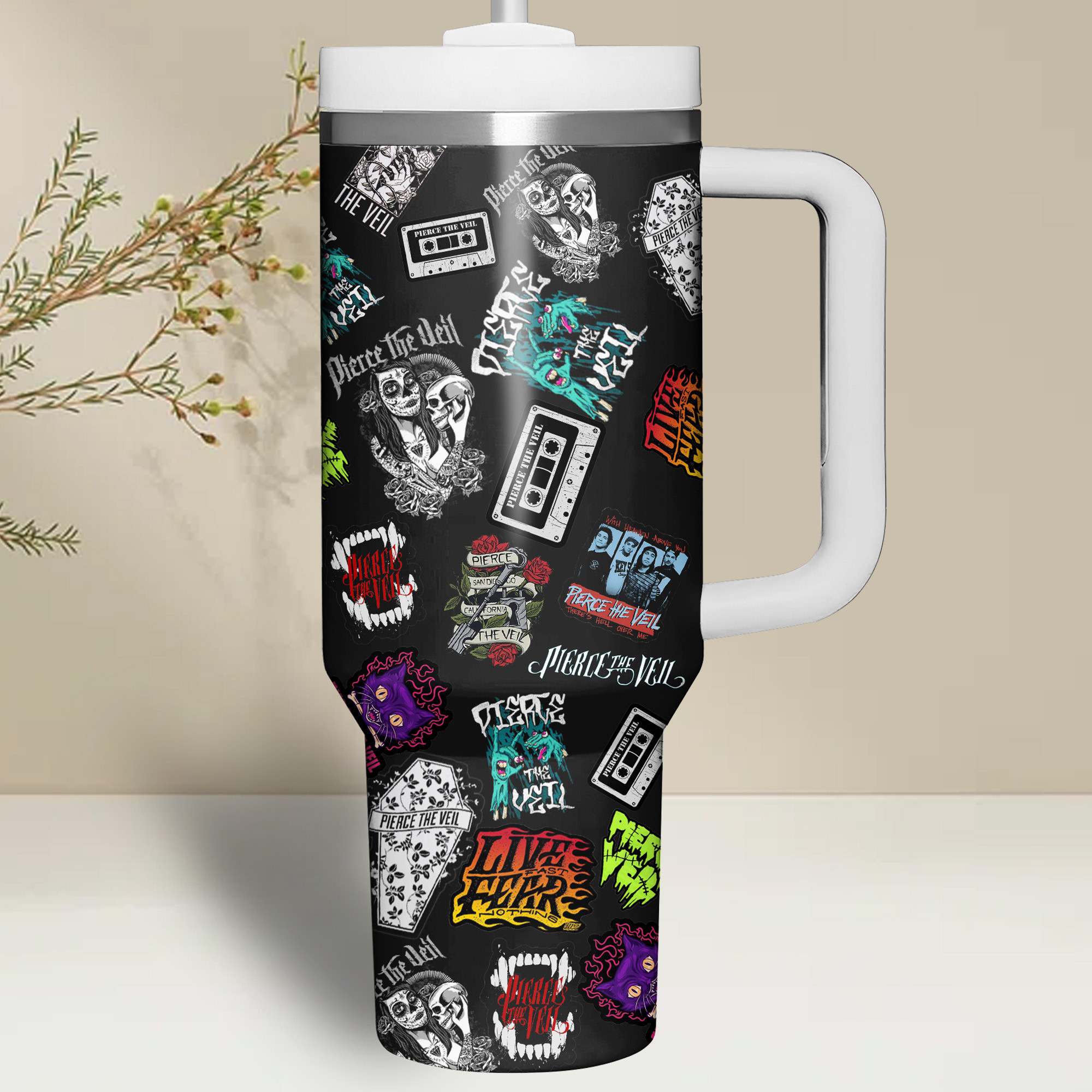 Pierce The Veil Music Custom Stanley Cup 40 oz 30 oz Tumbler With Handle