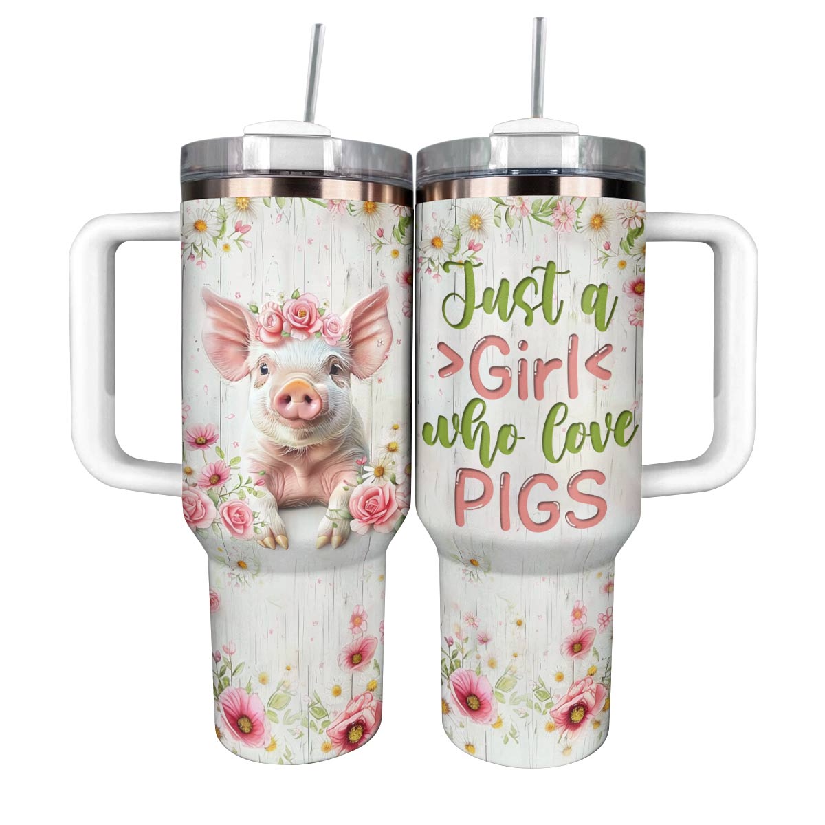 Pigs Custom Stanley Cup 40 oz 30 oz Tumbler With Handle