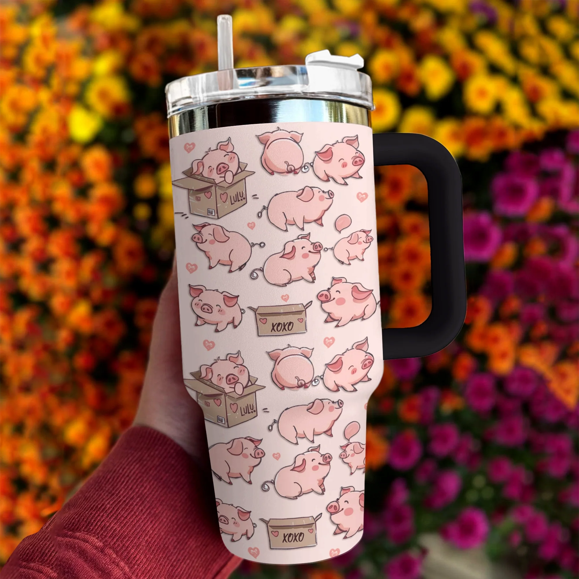 Pigs Custom Stanley Cup 40 oz 30 oz Tumbler With Handle