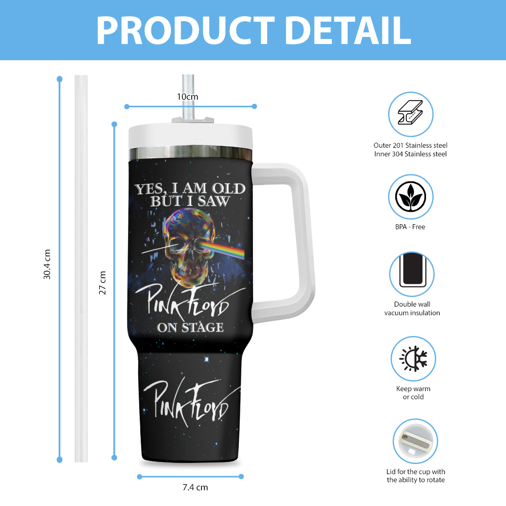 Pink Floyd Music Custom Stanley Cup 40 oz 30 oz Tumbler With Handle