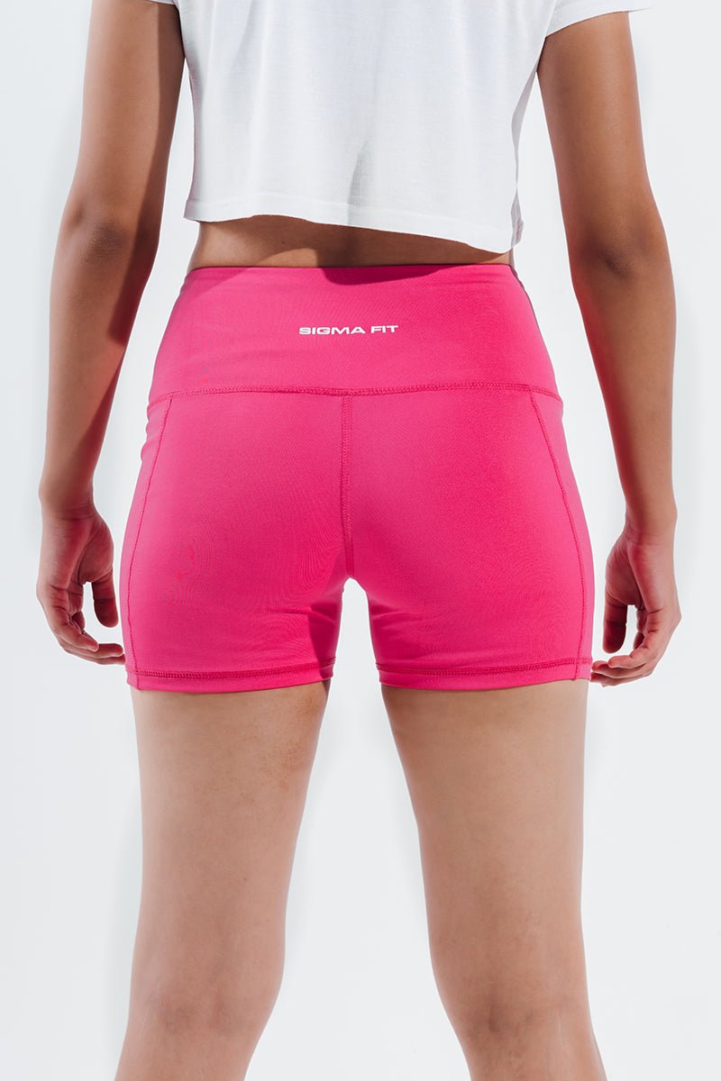 Pink Glo Gym Sport Workout Basic Shorts