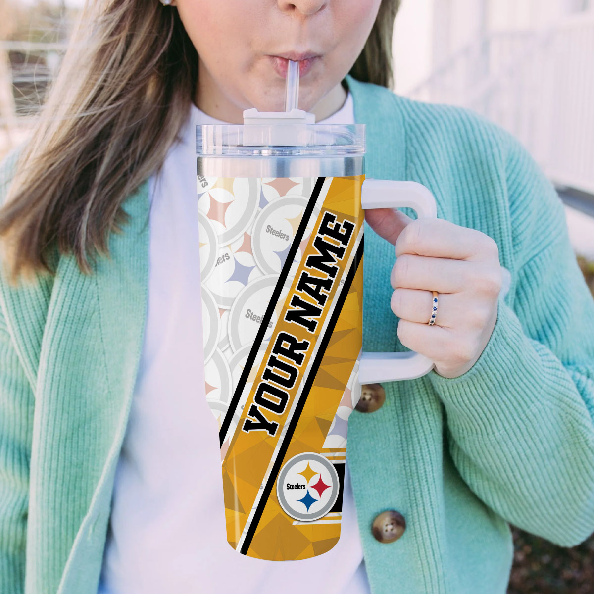Pittsburgh Steelers NFL Custom Stanley Cup 40 oz 30 oz Tumbler With Handle