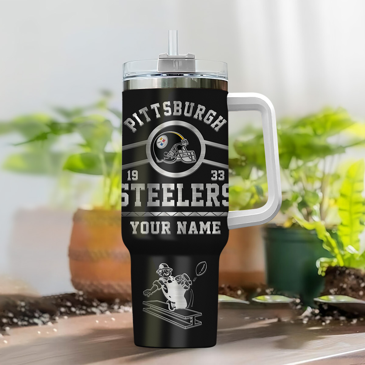 Pittsburgh Steelers NFL Custom Stanley Cup 40 oz 30 oz Tumbler With Handle