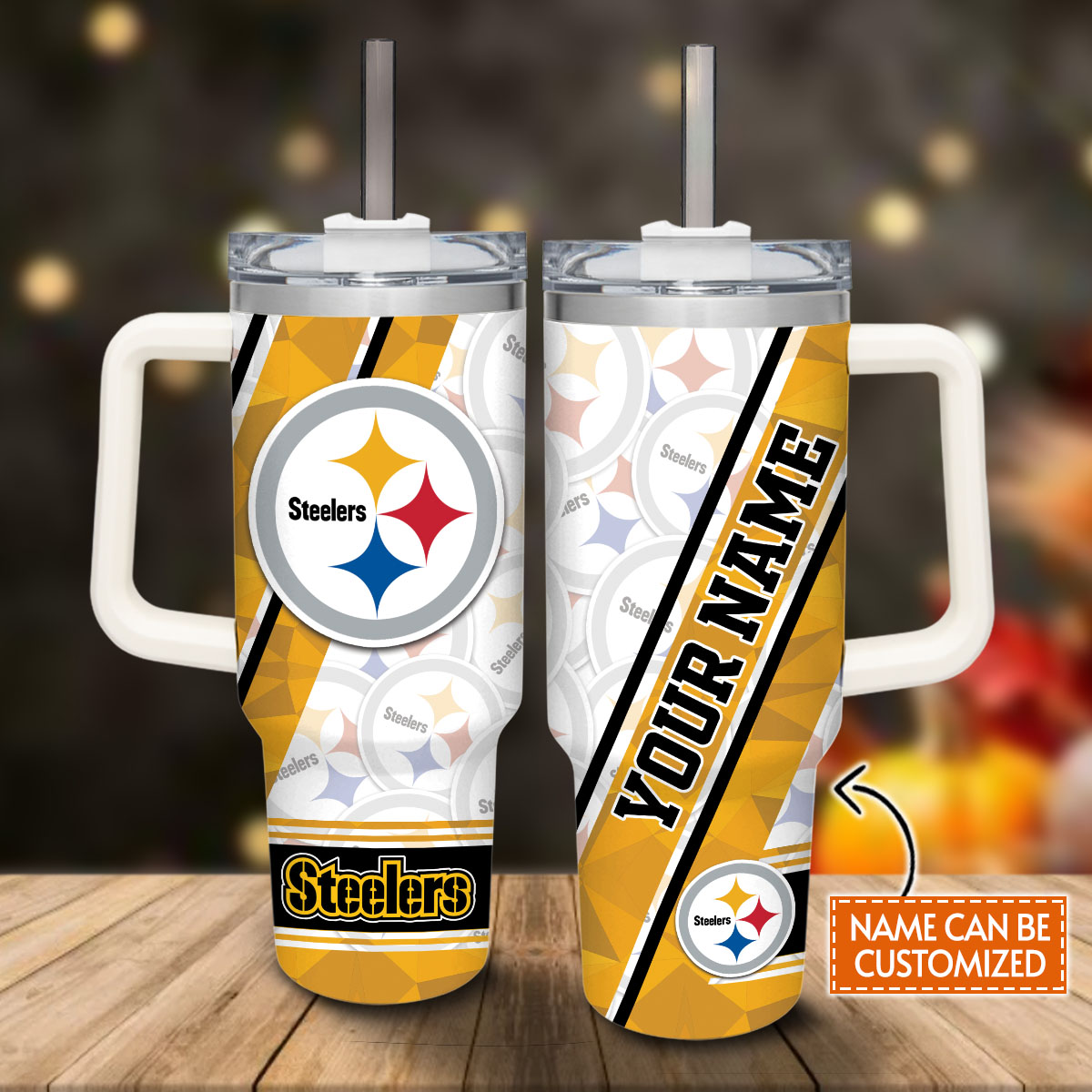 Pittsburgh Steelers NFL Custom Stanley Cup 40 oz 30 oz Tumbler With Handle
