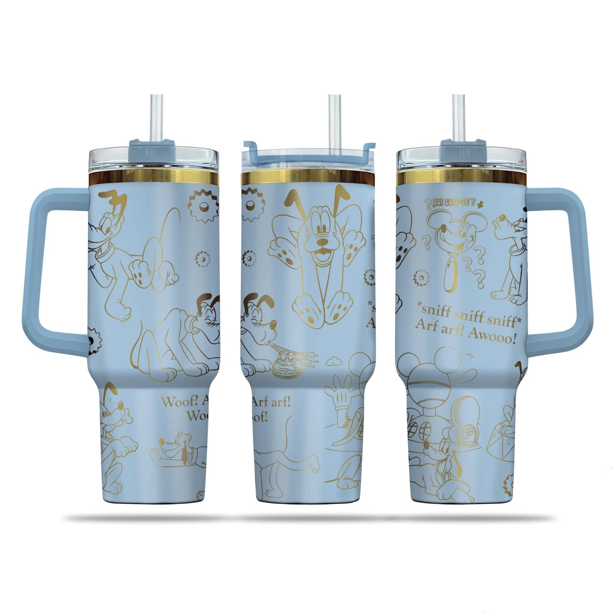 Pluto Cartoon Custom Stanley Cup 40 oz 30 oz Tumbler With Handle