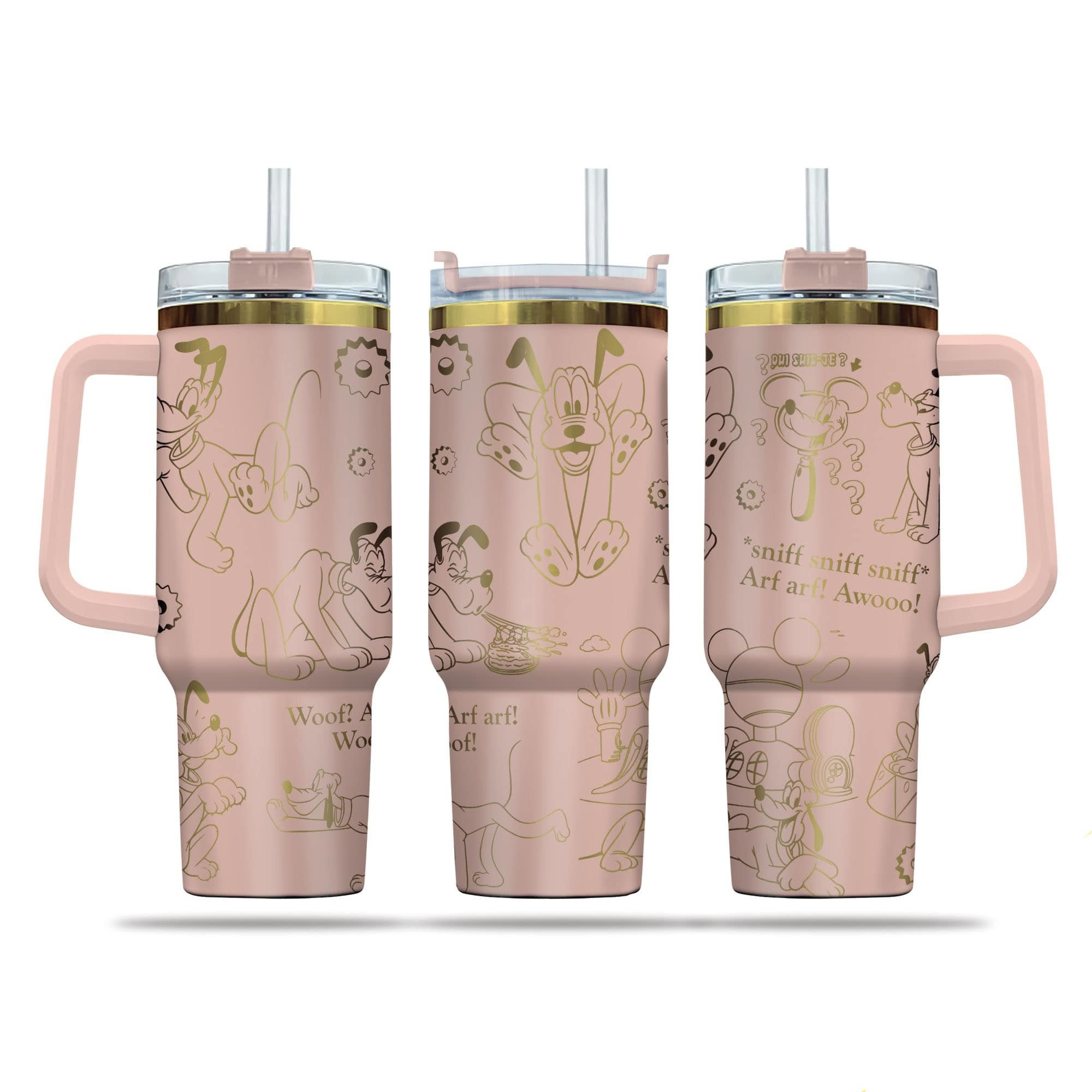 Pluto Cartoon Custom Stanley Cup 40 oz 30 oz Tumbler With Handle