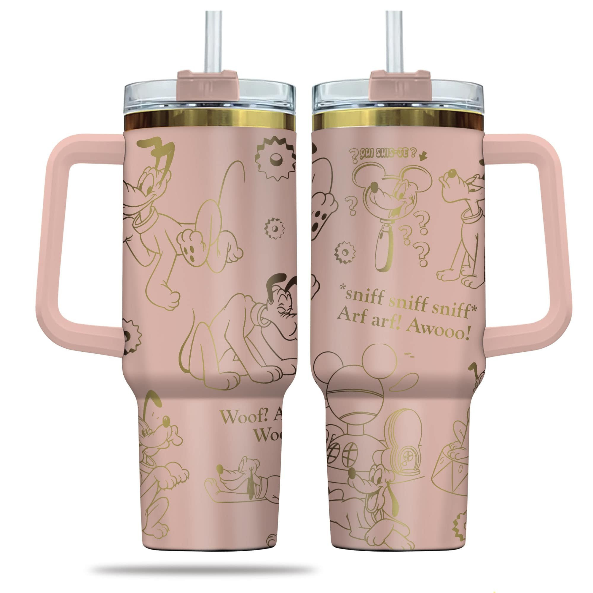 Pluto Cartoon Custom Stanley Cup 40 oz 30 oz Tumbler With Handle