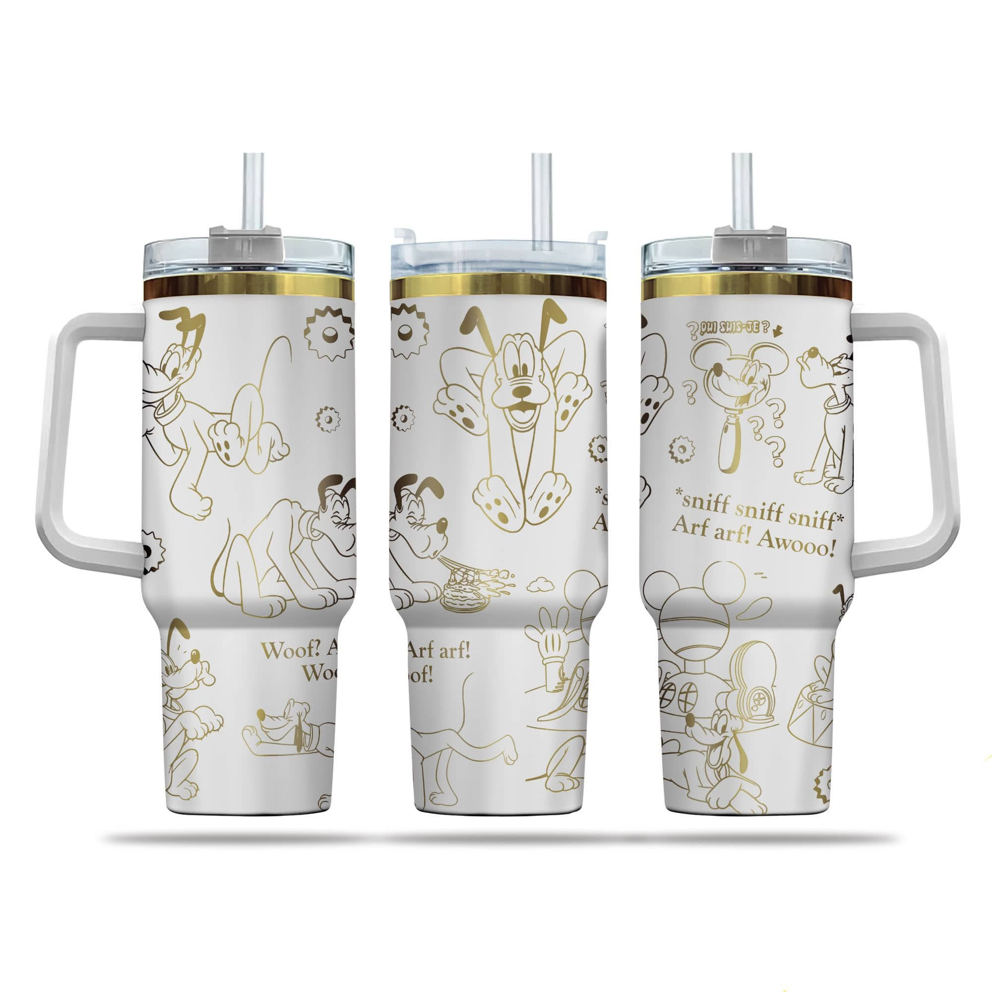 Pluto Cartoon Custom Stanley Cup 40 oz 30 oz Tumbler With Handle