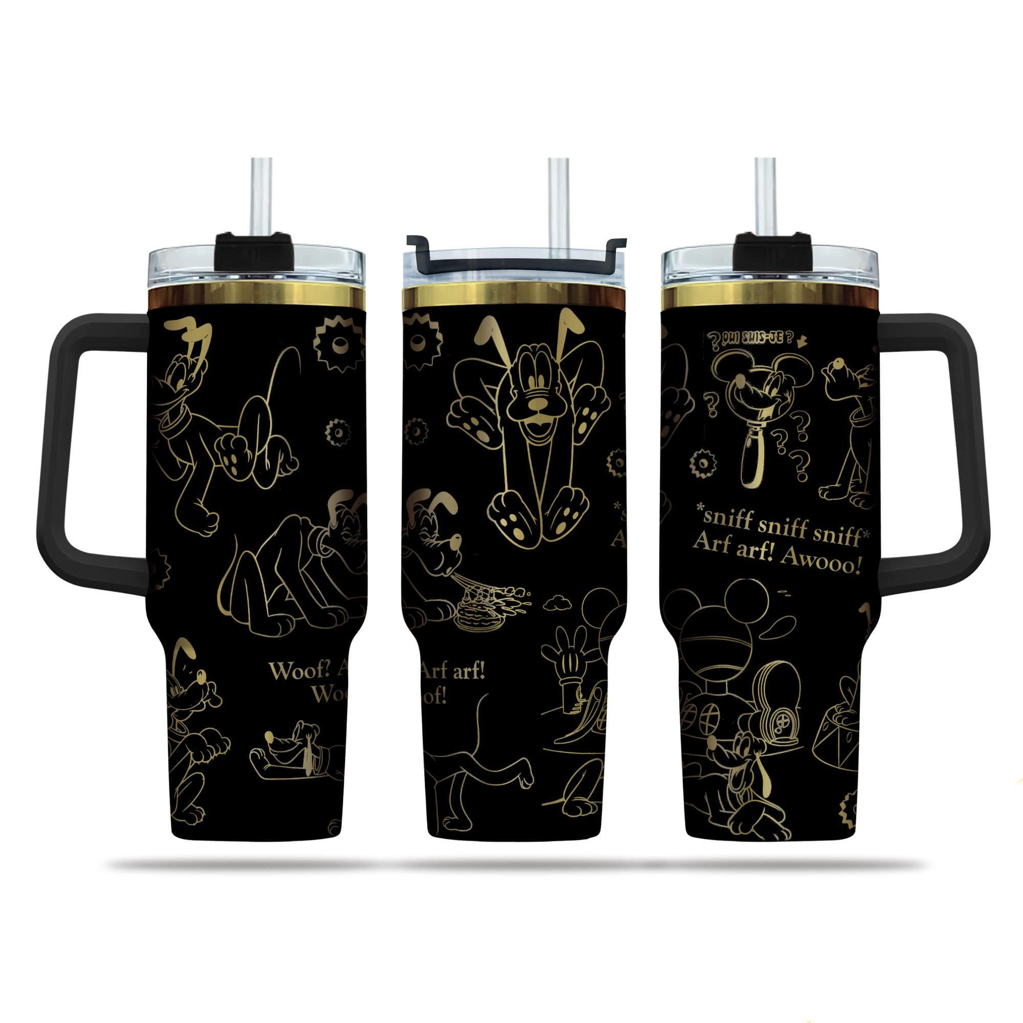 Pluto Cartoon Custom Stanley Cup 40 oz 30 oz Tumbler With Handle