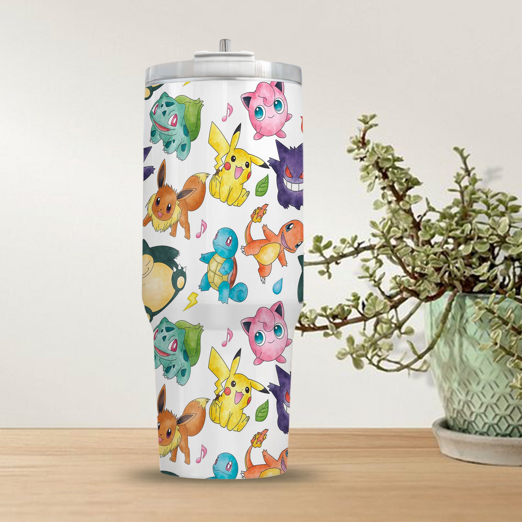 Pokemon Games Custom Stanley Cup 40 oz 30 oz Tumbler With Handle
