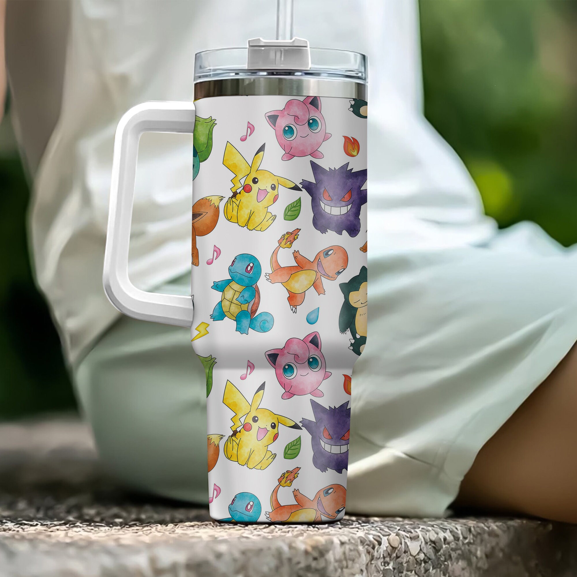 Pokemon Games Custom Stanley Cup 40 oz 30 oz Tumbler With Handle