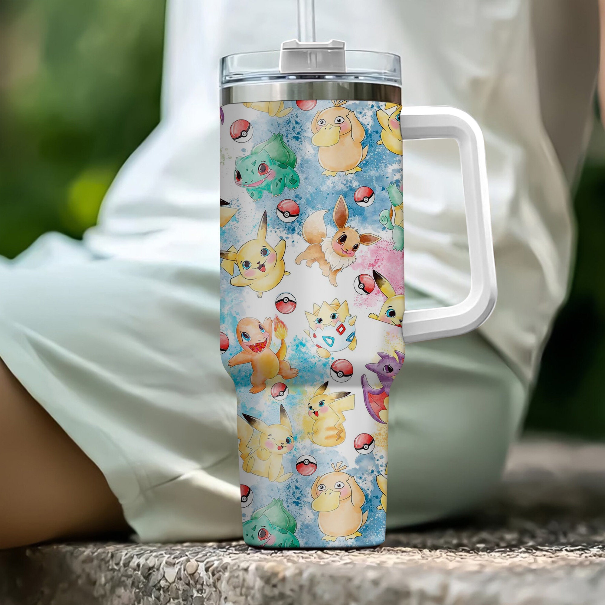 Pokemon Games Custom Stanley Cup 40 oz 30 oz Tumbler With Handle
