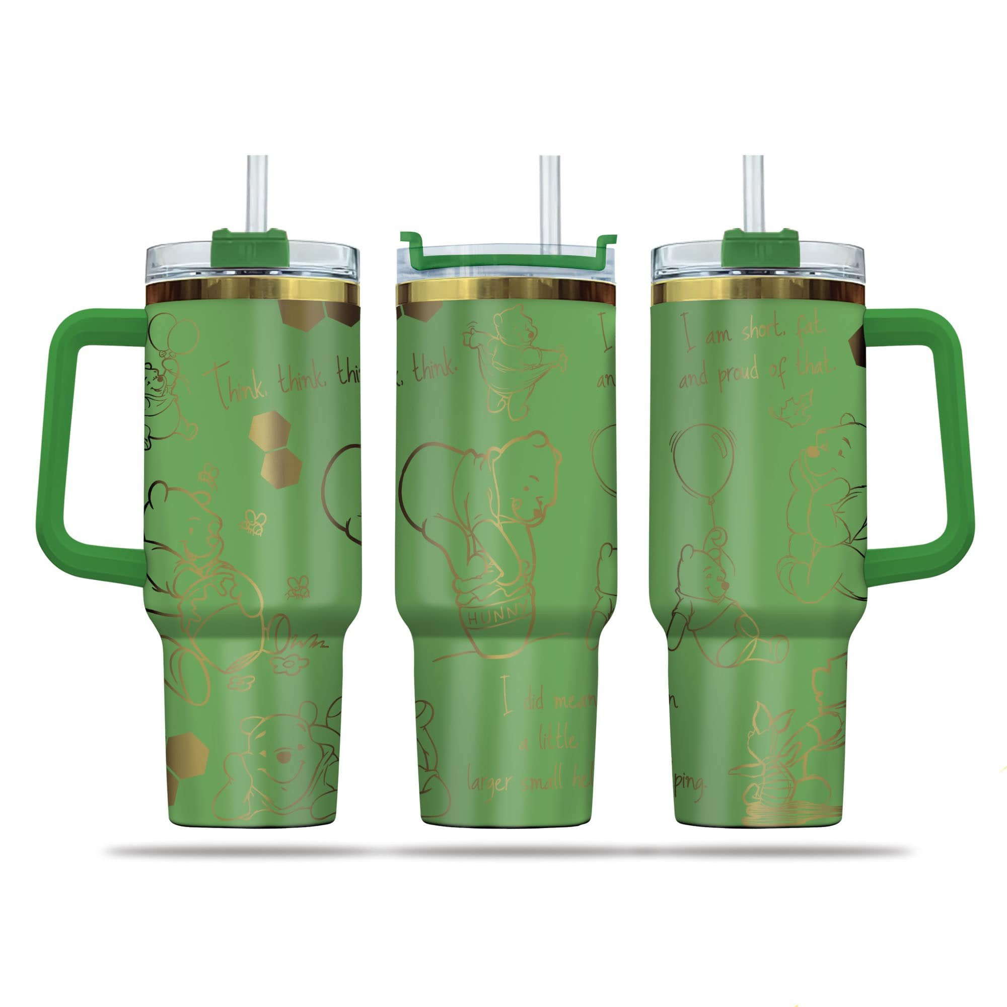 Pooh Cartoon Custom Stanley Cup 40 oz 30 oz Tumbler With Handle