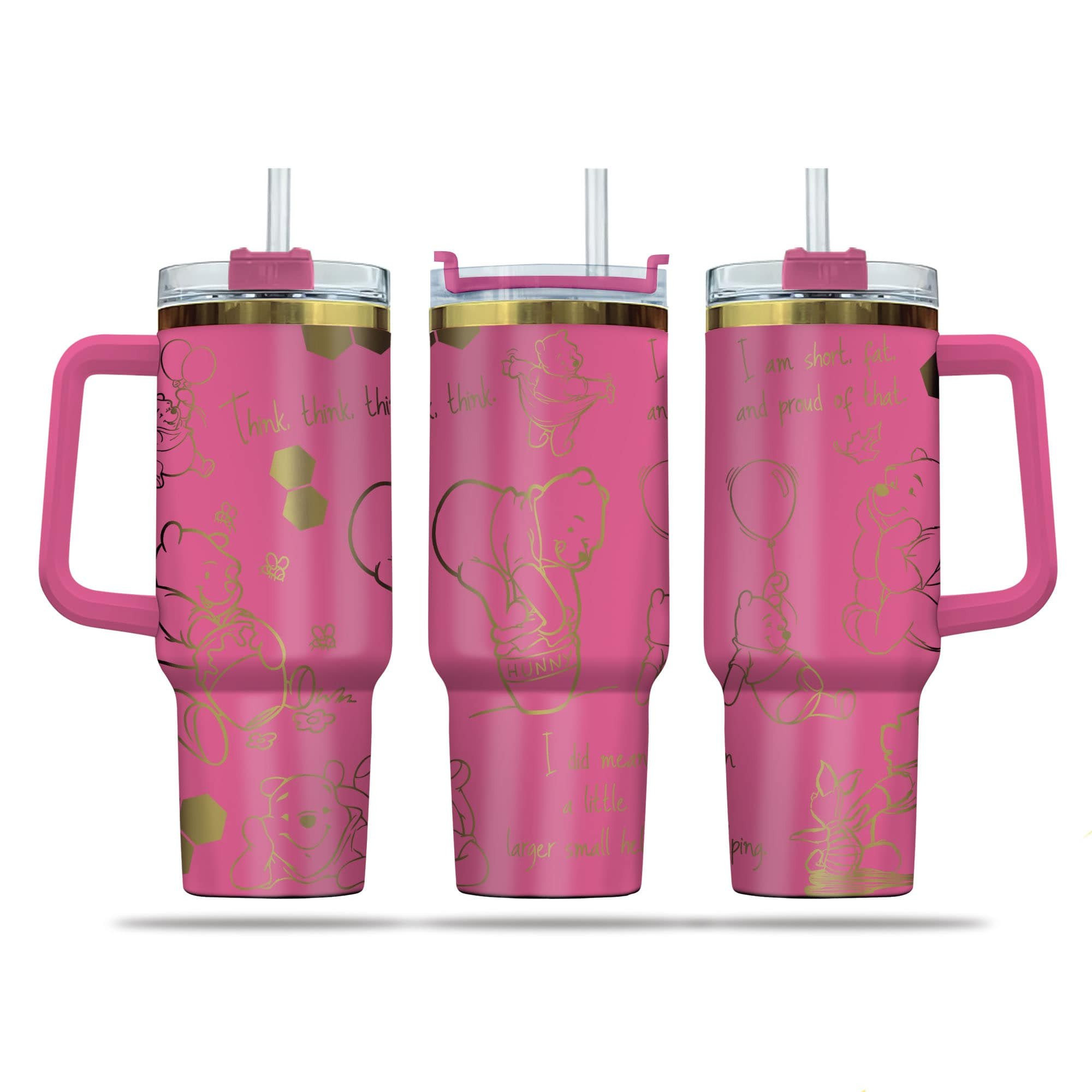 Pooh Cartoon Custom Stanley Cup 40 oz 30 oz Tumbler With Handle