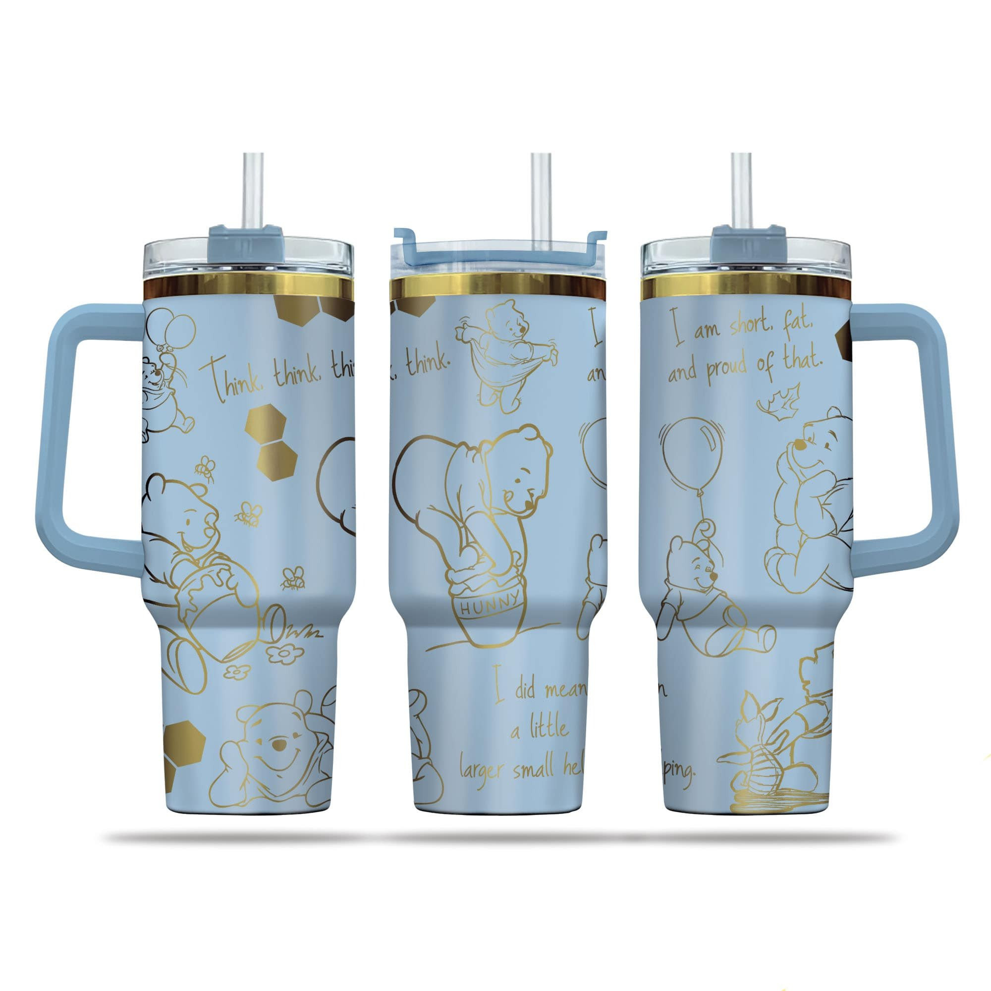 Pooh Cartoon Custom Stanley Cup 40 oz 30 oz Tumbler With Handle