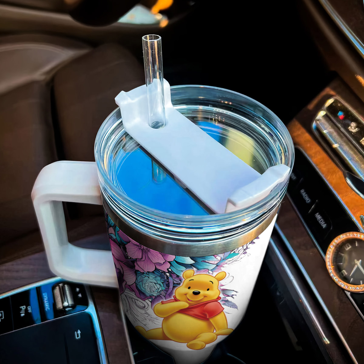 Pooh Winnie the Pooh Cartoon Custom Stanley Cup 40 oz 30 oz Tumbler With Handle