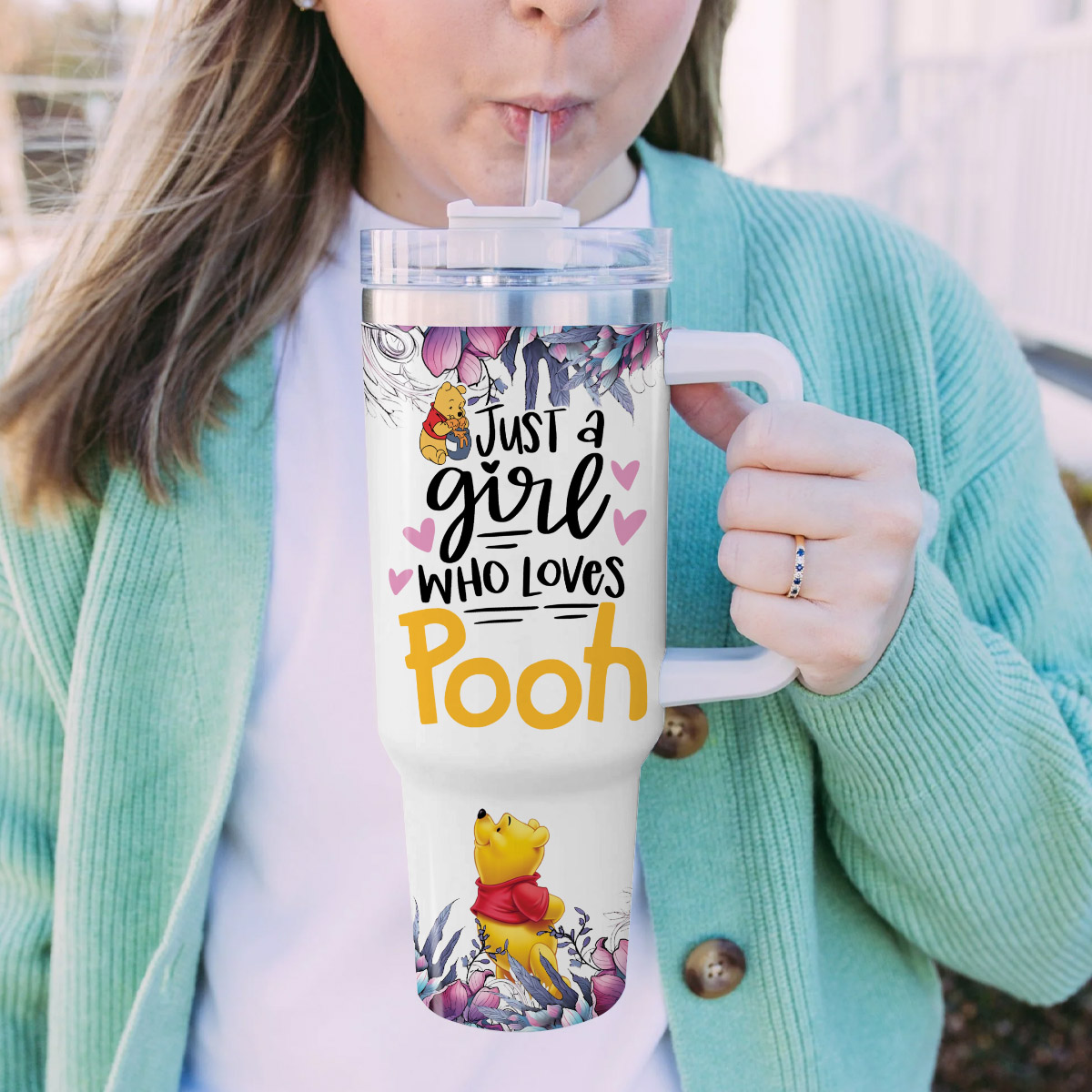 Pooh Winnie the Pooh Cartoon Custom Stanley Cup 40 oz 30 oz Tumbler With Handle