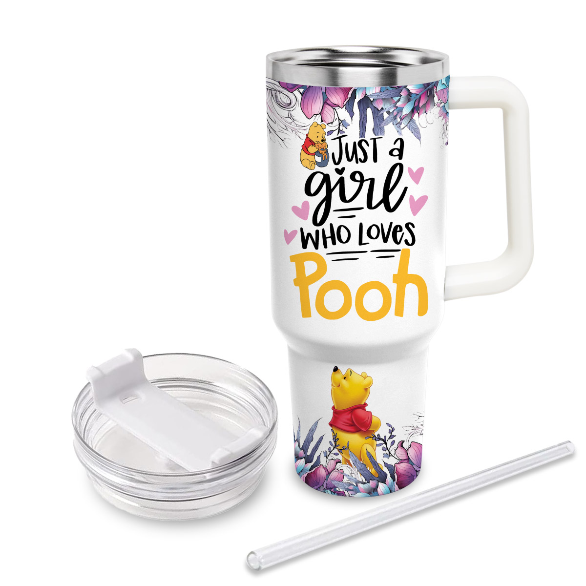 Pooh Winnie the Pooh Cartoon Custom Stanley Cup 40 oz 30 oz Tumbler With Handle
