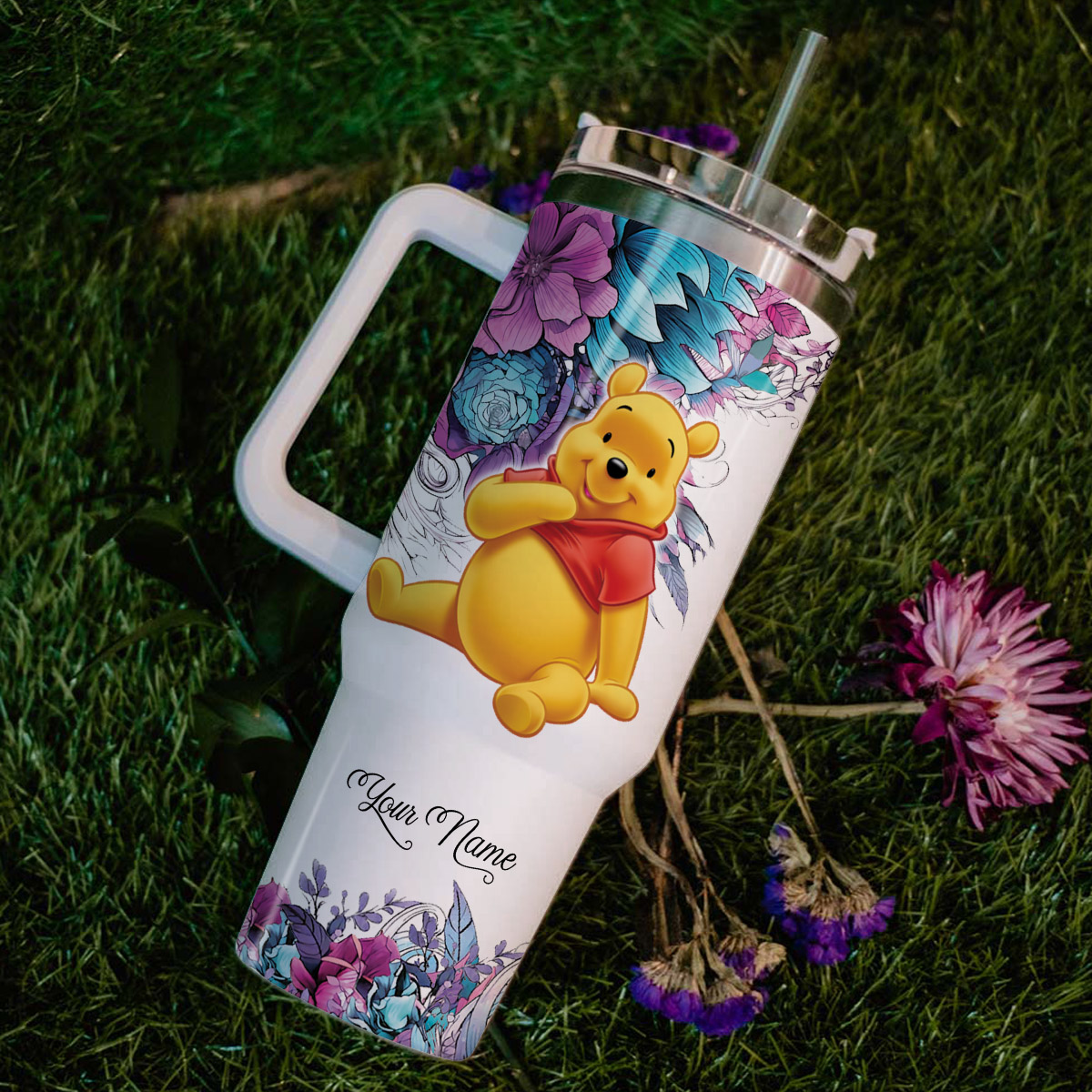 Pooh Winnie the Pooh Cartoon Custom Stanley Cup 40 oz 30 oz Tumbler With Handle
