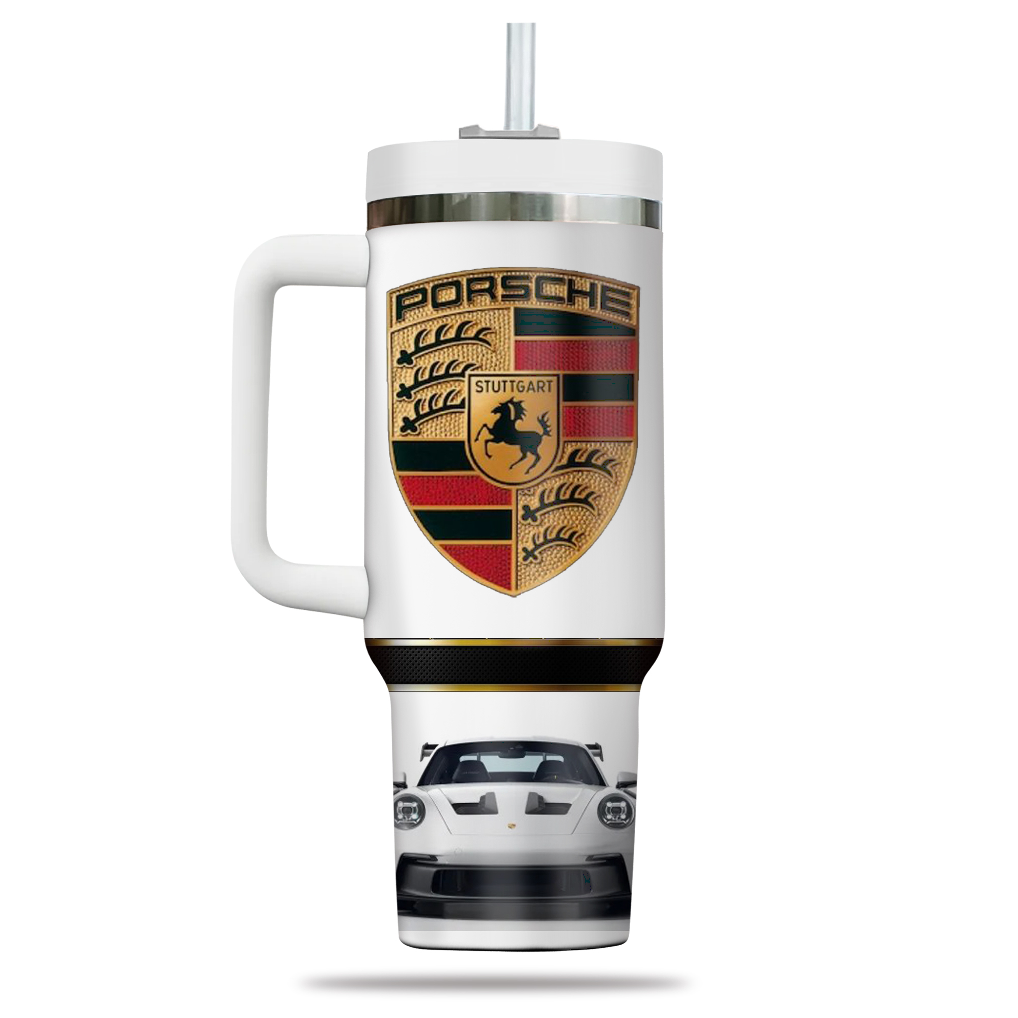 Porsche Car Custom Stanley Cup 40 oz 30 oz Tumbler With Handle