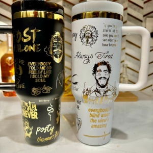 Post Malone Music Custom Stanley Cup 40 oz 30 oz Tumbler With Handle