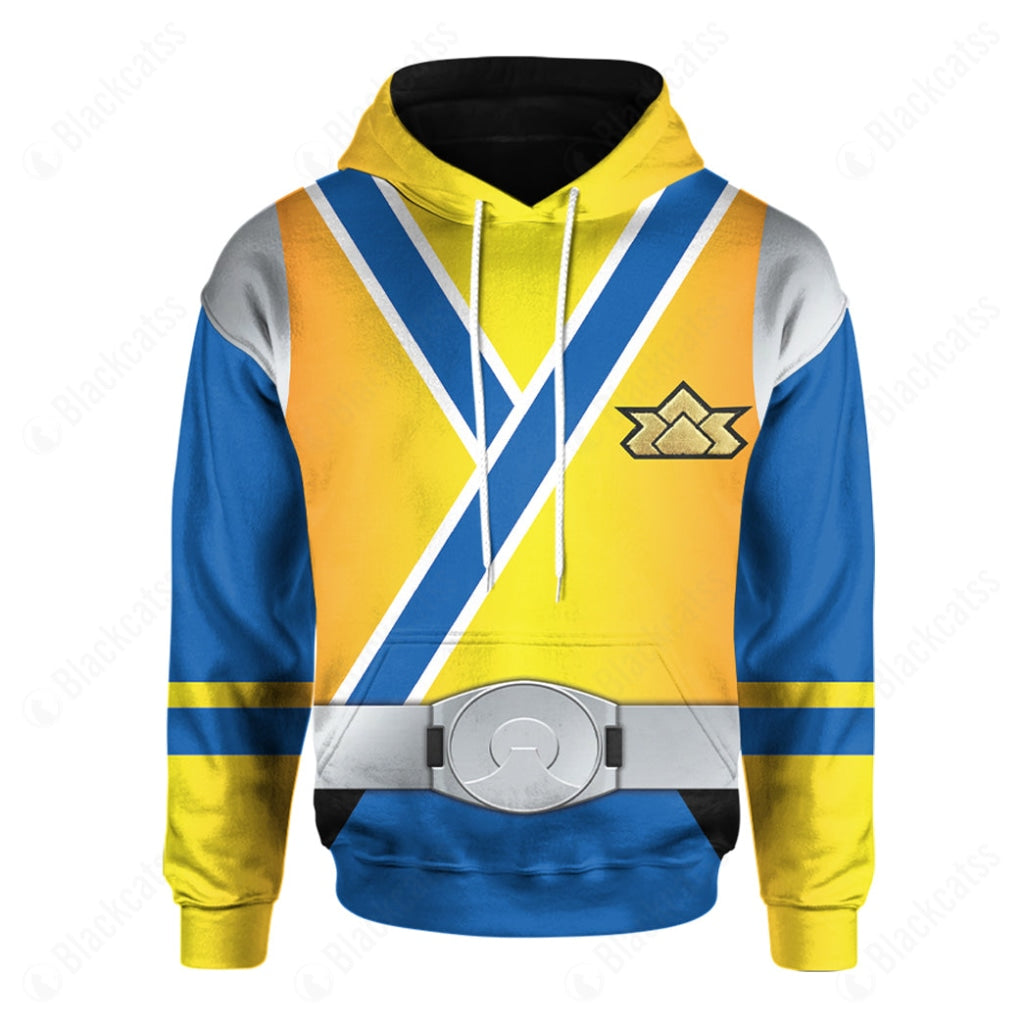 Power Rangers Samurai Gold Ranger Costume Hoodie Sweatshirt T-Shirt Sweatpants Tracksuit - Stormmerch Exclusive