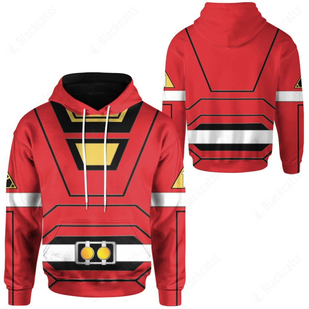 Power Rangers Turbo Red Ranger Costume Hoodie Sweatshirt T-Shirt Sweatpants Tracksuit - Stormmerch Exclusive