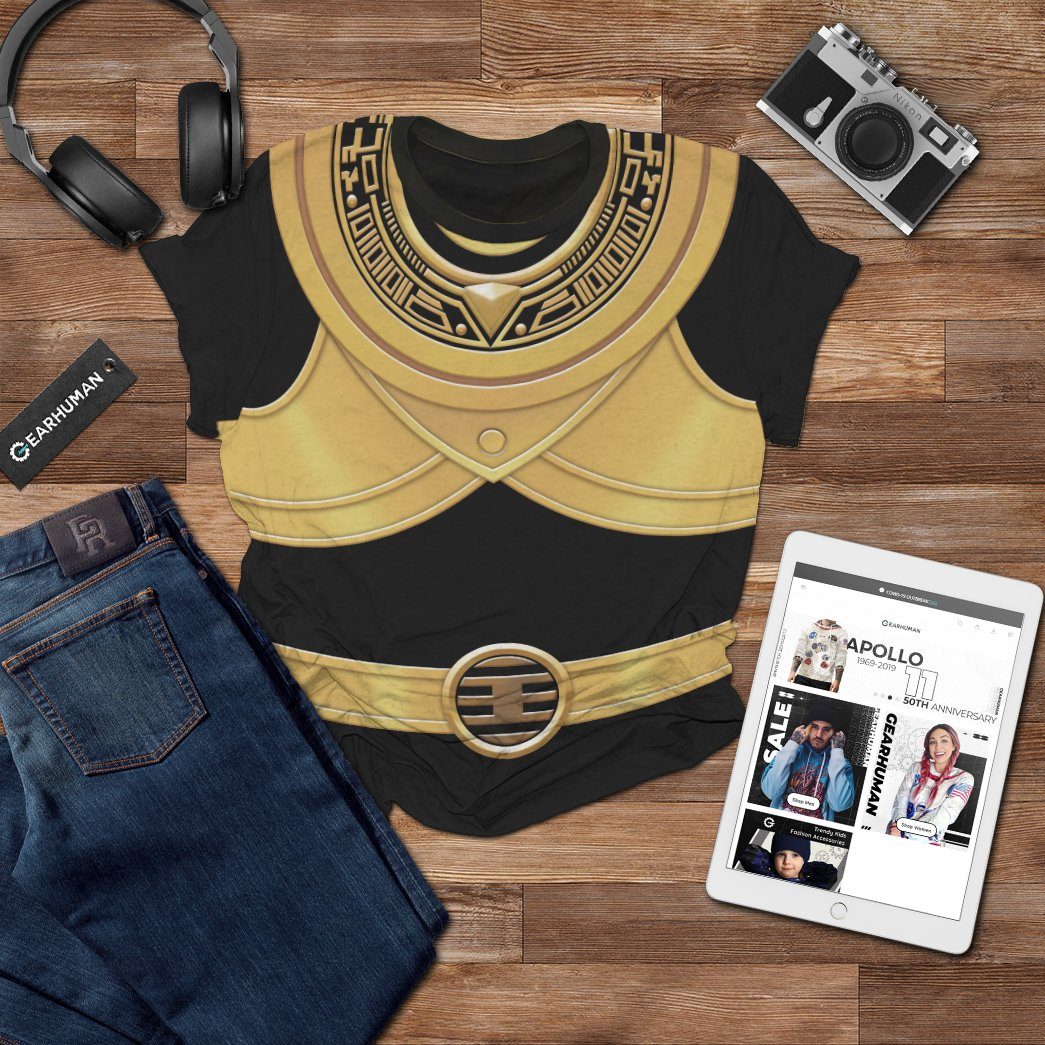 Power Rangers Zeo Gold Costume Hoodie Sweatshirt T-Shirt Sweatpants Tracksuit - Stormmerch Exclusive