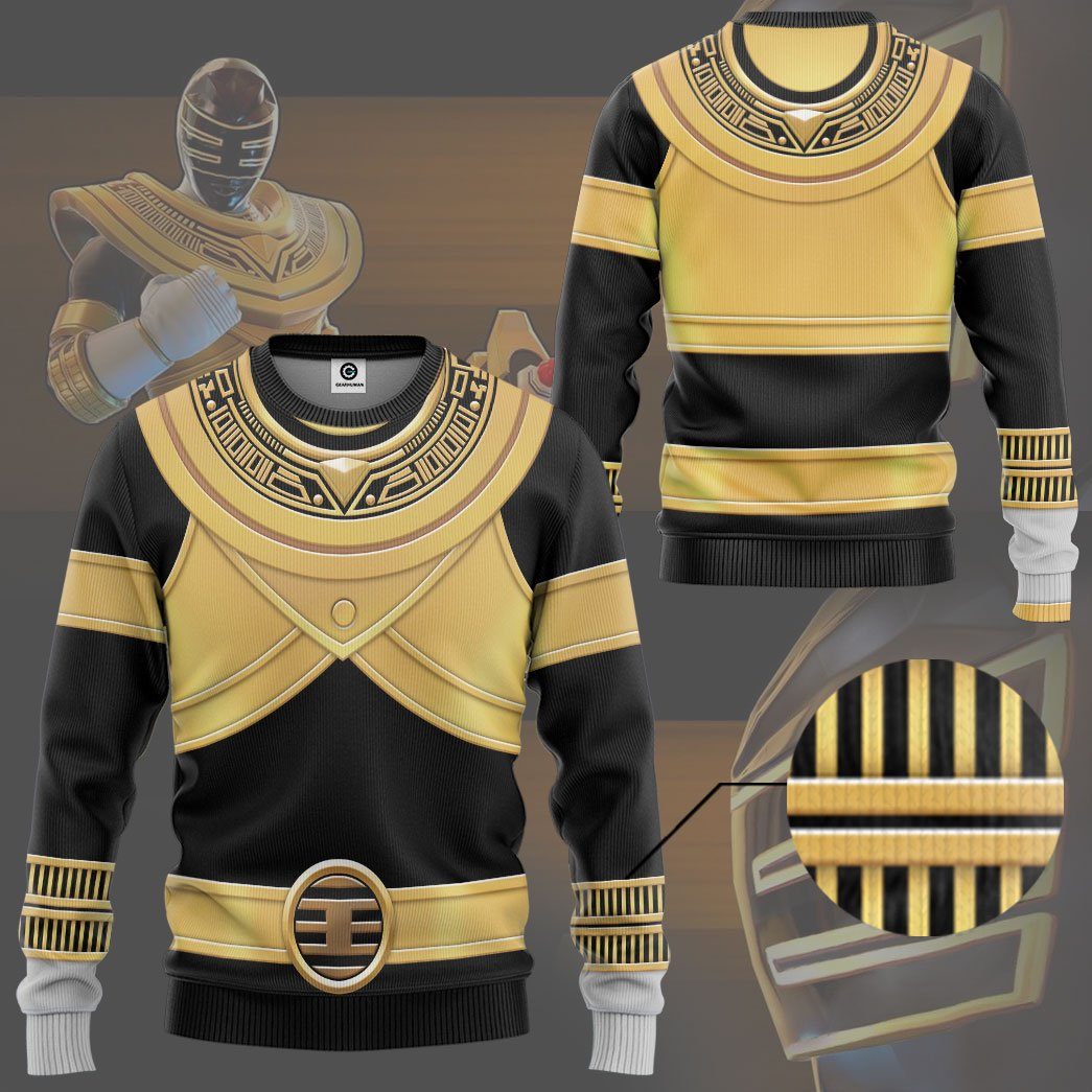 Power Rangers Zeo Gold Costume Hoodie Sweatshirt T-Shirt Sweatpants Tracksuit - Stormmerch Exclusive