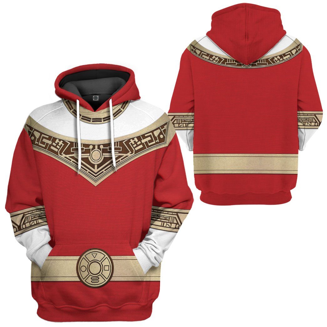 Power Rangers Zeo Red Costume Hoodie Sweatshirt T-Shirt Sweatpants Tracksuit - Stormmerch Exclusive