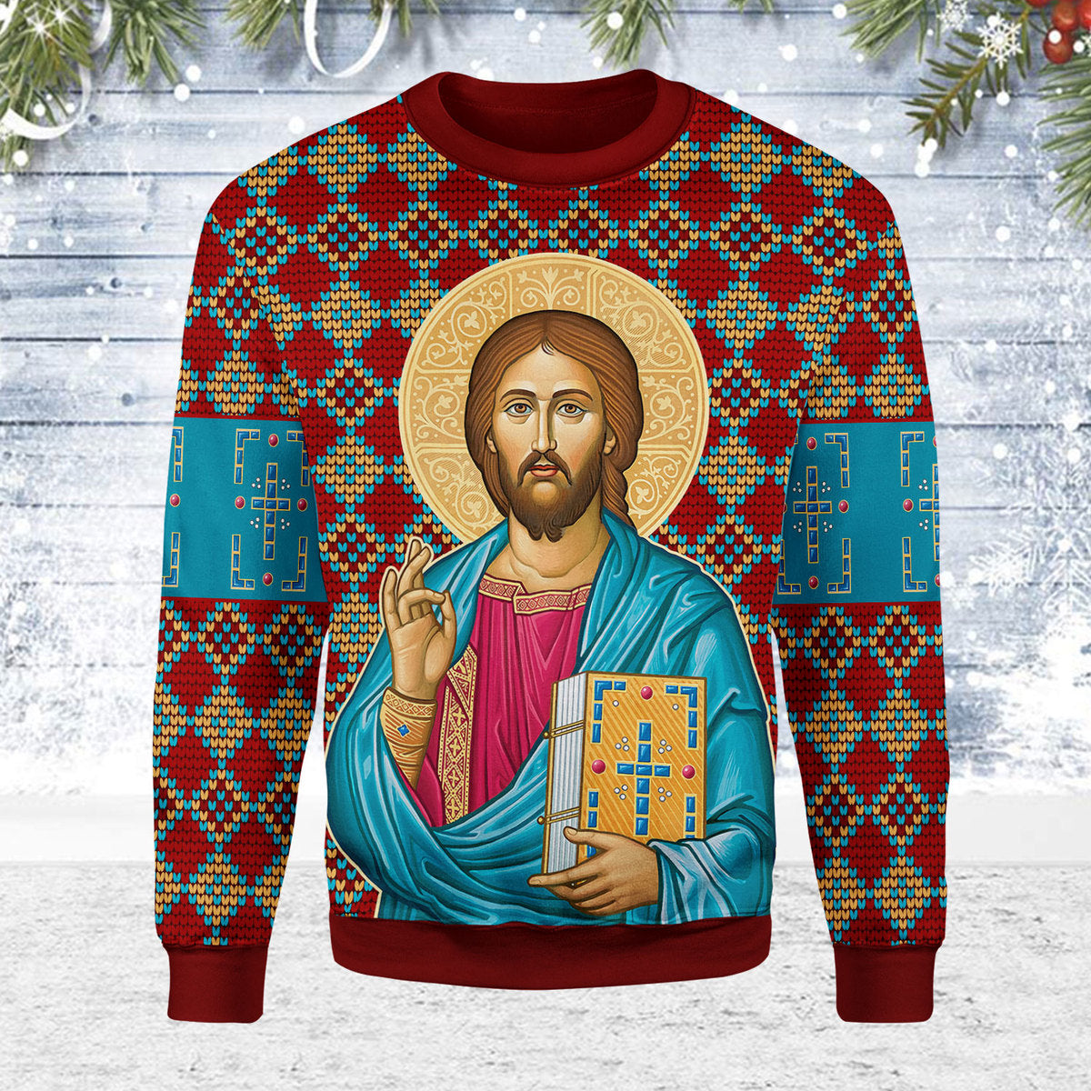 Prayer in the Garden Artwork Christmas Sweater - Stormmerch Exclusive