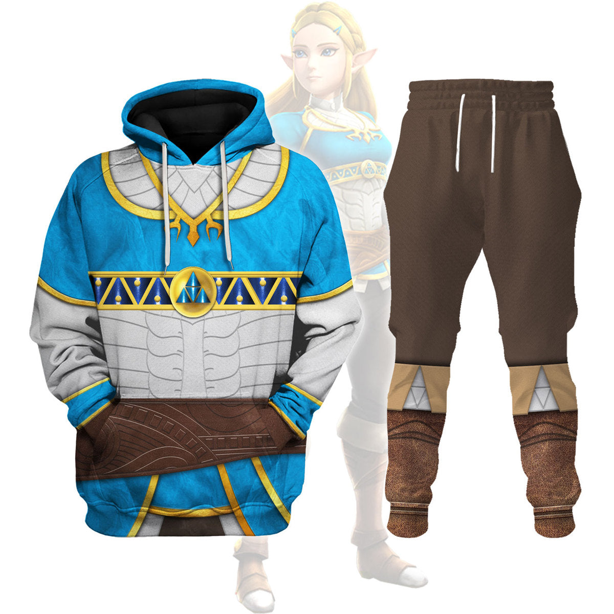 Princess Zelda Attire Unisex Hoodie Sweatshirt T-shirt Sweatpants Cosplay - Stormmerch Exclusive