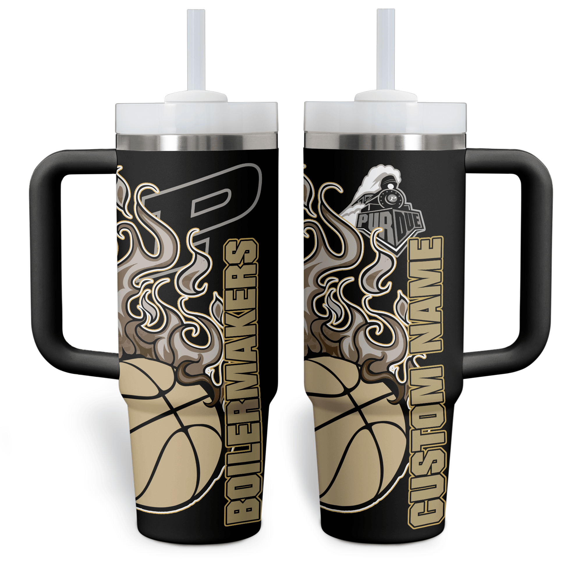 Purdue Boilermakers NCAA Custom Stanley Cup 40 oz 30 oz Tumbler With Handle