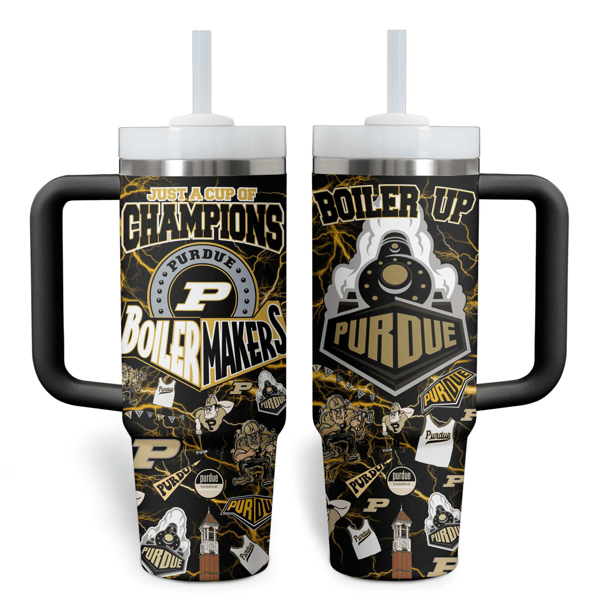 Purdue Boilermakers NCAA Custom Stanley Cup 40 oz 30 oz Tumbler With Handle