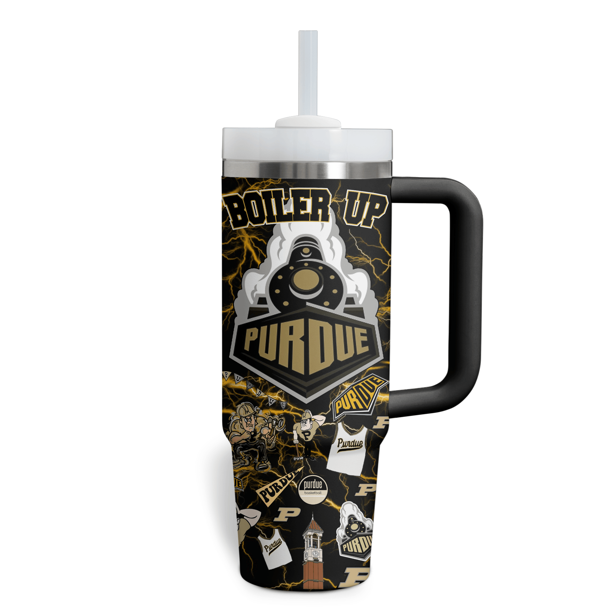 Purdue Boilermakers NCAA Custom Stanley Cup 40 oz 30 oz Tumbler With Handle